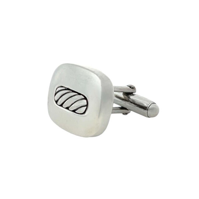 1990s Pair of David Yurman Authentic Estate Cufflinks Silver For Sale - Image 13 of 13