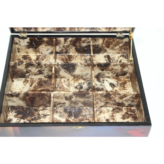 Blue Nierman Lacquered Paper Box 23/200 Xpt Edition For Sale - Image 8 of 11