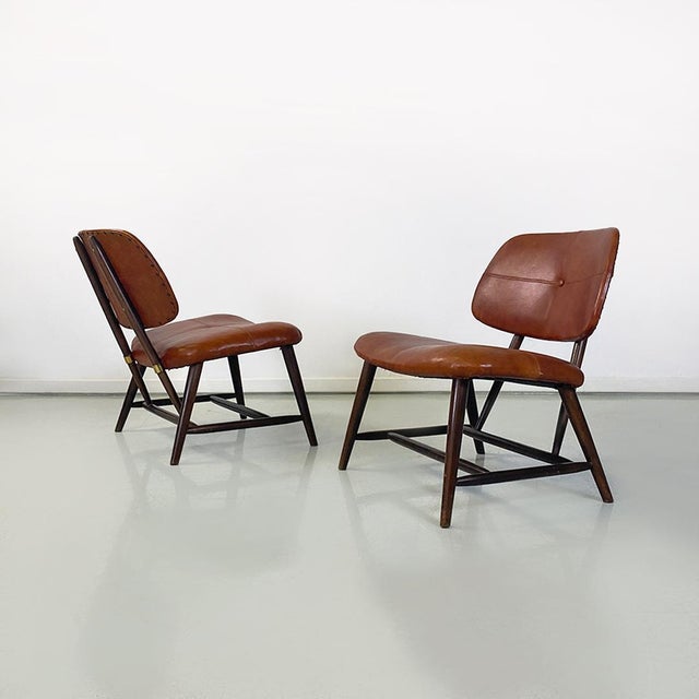 Mid-Century Modern Set of Mid-Century Teve Armchairs attributed to Alf Svensson for Ljungs Industrier Ab, 1953, Sweden For Sale - Image 3 of 18