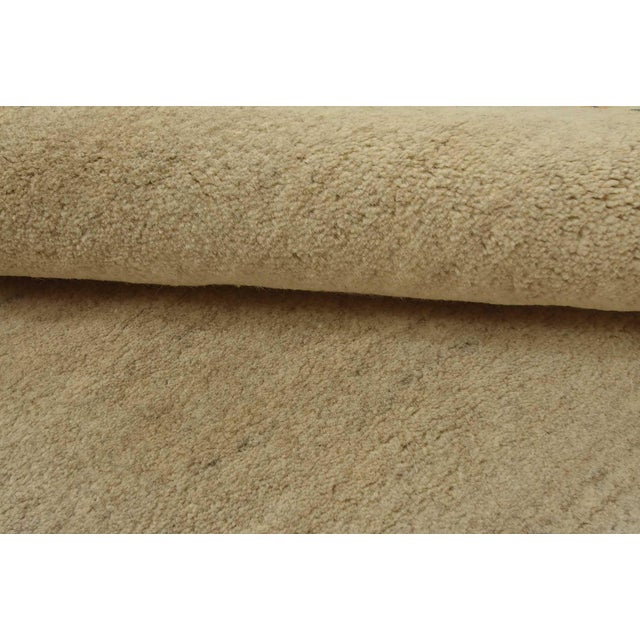 Gabbeh Rug 5’6” X 7’6” Beige Wool Contemporary Hand-Knotted Carpet For Sale - Image 10 of 14
