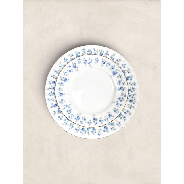 Ceramic Vintage English Royal Albert Memory Lane Bone China Quartet - Set of Four For Sale - Image 7 of 16