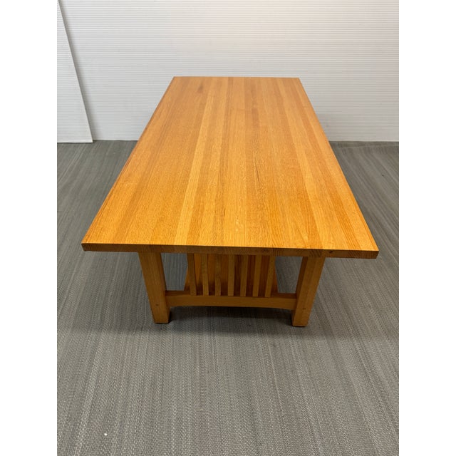 Tan Michael's Furniture Company Mission Style Oak Coffee Table For Sale - Image 8 of 16