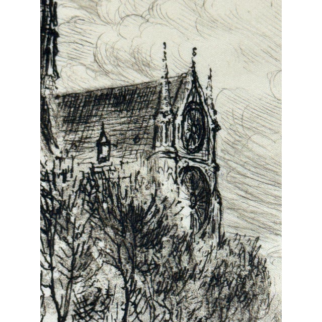 French Antique Louis Marie Joseph Ridel "Paris - Nôtre Dame Les Quais", Framed For Sale - Image 3 of 12