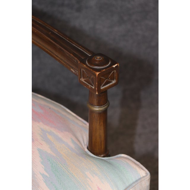 Pair of French Style Louis XVI Style Walnut Mid 20th Century Armchairs For Sale - Image 12 of 12