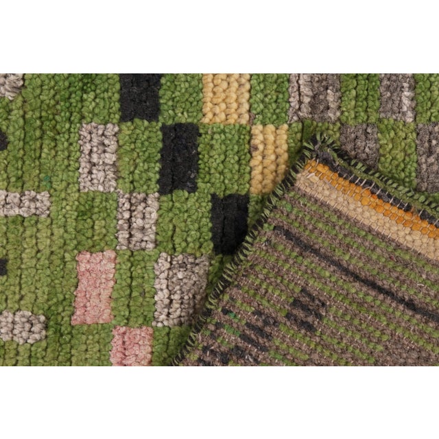 Textile Rug & Kilim’s Moroccan Style runner in Green with Polychromatic - 6'x12' For Sale - Image 7 of 7