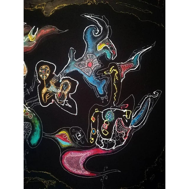 As a call to the elevation of consciousness, to live the present moment, in consciousness. Acrylic, markers, blanco, posca...