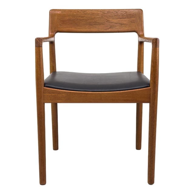 Danish Teak and Leather Armchair by J. Nørgaard for Nørgaards Møbelfabrik, 1960s For Sale