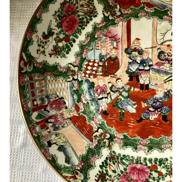 Antique Chinese Rose Medallion Platter Bowl – Palace Size 18” Wide, Marked For Sale - Image 11 of 11