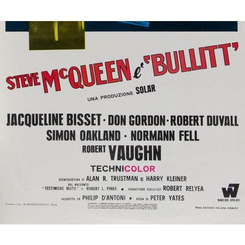 Italian Bullitt 1968 Movie Poster, 1968 For Sale - Image 4 of 5