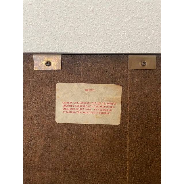 Vintage Sarreid Ltd. Patinated Brass Studded Wall Mirror, Mid-Century Modern, C. 1960s For Sale In Tampa - Image 6 of 8