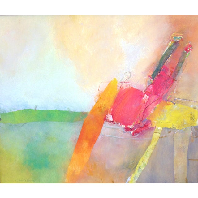 Vintage original oil on canvas painting entitled "Sunset Over Moritz" by artist Carmelo Castellano. Dimensions: 24"W x...