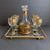 Culver Valencia Decanter & Wine Glasses Bar Set 22 Karat Gold Design Mid Century Vintage Cocktail Set For Sale - Image 6 of 8