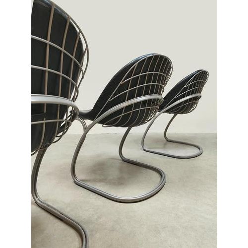 1970s Vintage Italian Pascale Dining Chairs by Gastone Rinaldi for Rima, 1970s, Set of 3 For Sale - Image 5 of 7