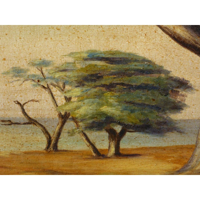 Vintage Oil on Canvas Picture Painting of Trees Signed by Grace Snow For Sale - Image 9 of 13