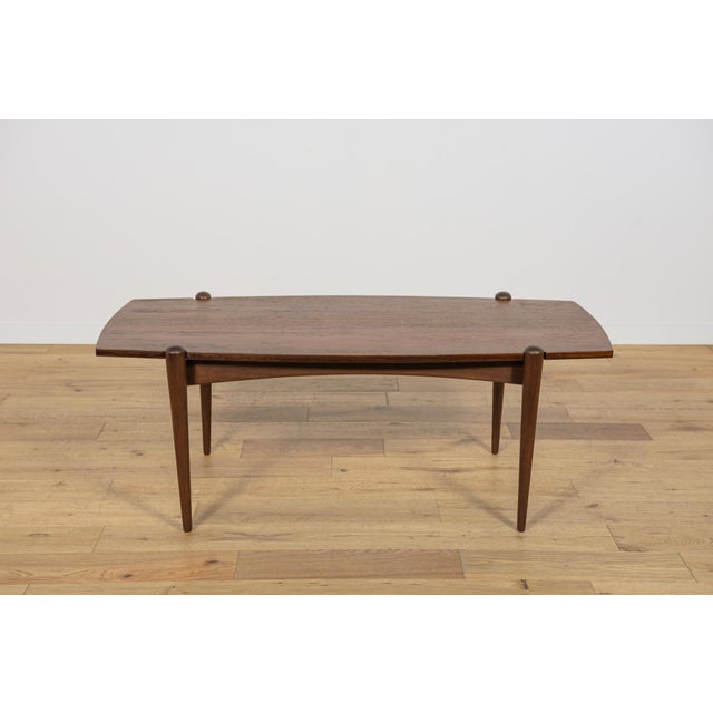Coffee table produced in the 60s in the Swedish Dux factory. Teak table with a light, sophisticated form and high...