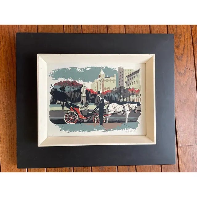 Mid-Century Modern Mid 20th Century New York Street Scene Serigraphs by Mark Coomer, Framed - Set of 3 For Sale - Image 3 of 12