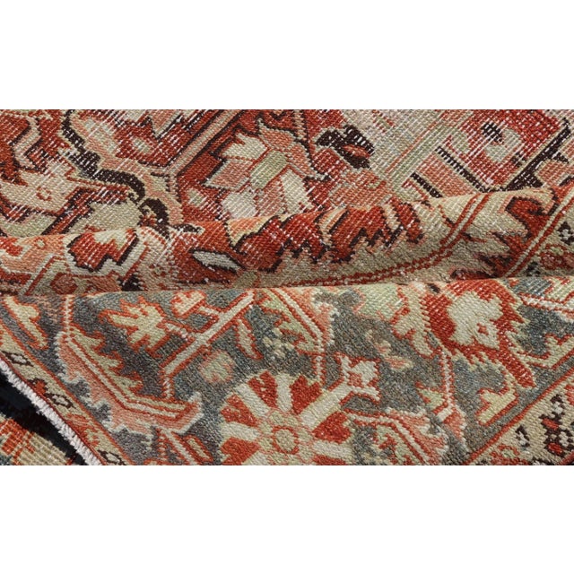 Early 20th Century All Over Design Antique Serapi-Heriz Rug With Large Sub Geometric Design For Sale - Image 12 of 13