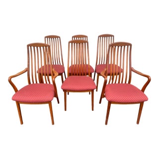Vintage Teak Danish Modern Preben Schou Dining Chairs a Set of 6 For Sale