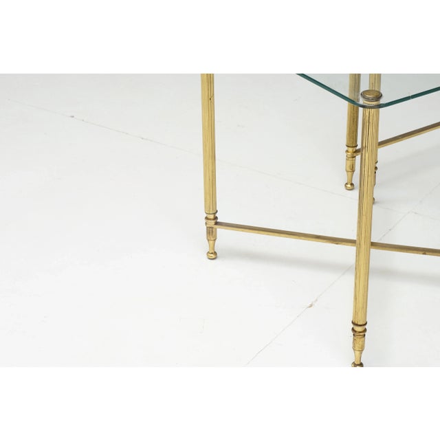 Glass Top and Brass Nesting Tables, 1950s, Set of 3 For Sale - Image 10 of 12