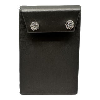 Natural Diamond Stud Earrings With Removable Jackets in 14kt White Gold – 0.97ct, A Pair For Sale