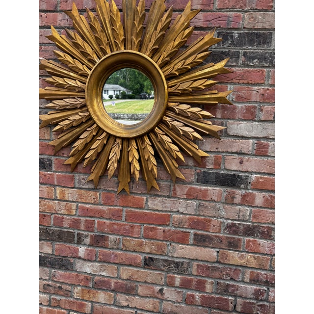 Vintage French Sunburst Mirror For Sale - Image 4 of 10