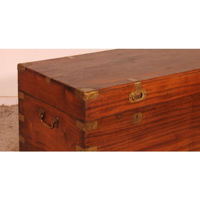 Marine Chests with Double Locks, 19th Century, Set of 2 For Sale - Image 10 of 18
