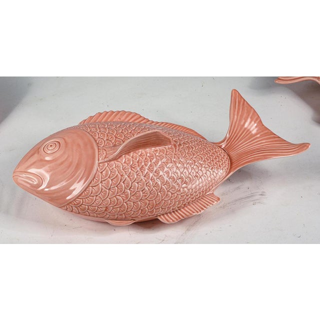 Salmon Colored Plates, Set of 15 For Sale - Image 6 of 10