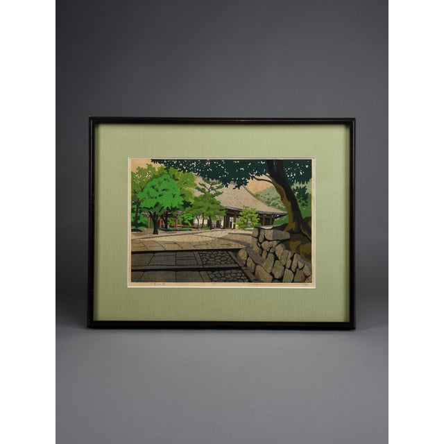 Masao Ido, Path to the Main Hall — Masao Ido, 1989, Woodblock Print, Framed For Sale - Image 13 of 14