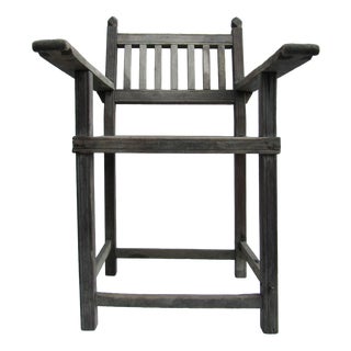 18th Rustic Primitive Country Farmhouse Wabi Sabi Folk Art Armchair, Northern Europe For Sale