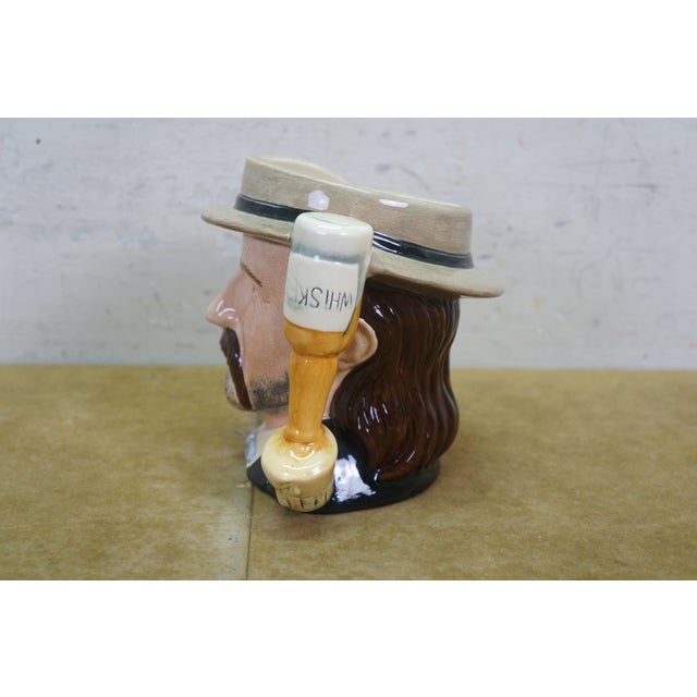 1980s American Royal Doulton Wild West Bill Hickock Whiskey Bottle Toby Character Jug For Sale - Image 5 of 12