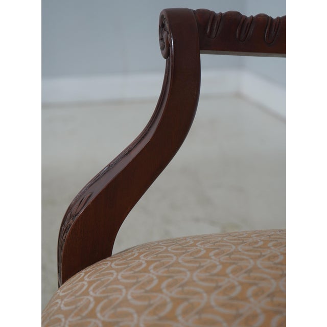 Set of 6 Hickory Chair Mahogany Open Armchairs For Sale - Image 10 of 17