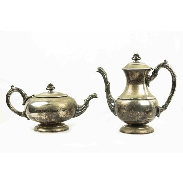 Silver Tea Service, Early 20th Century, Set of 5 For Sale - Image 5 of 7