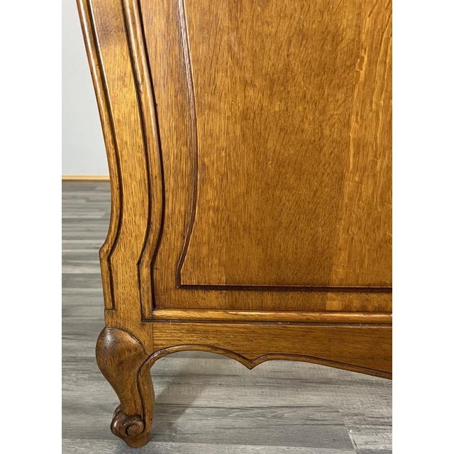 Vintage French Louis XVI Double Bed Frame in Oak For Sale - Image 5 of 13