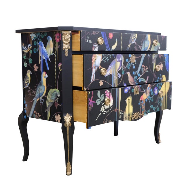 French 1950s Classic Rococo Style Chests With Christian Lacroix Design For Sale - Image 3 of 7