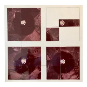 1970s Vera Simons "Fields Pattern, Wrist Watch" Photo Mosaic Collage Aerial Landscape Photograph