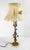 We are selling this great looking small boudoir table lamp. This table lamp has Italian toleware type base with floral...