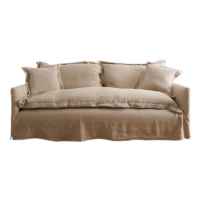 Cisco Brothers Paloma Sofa in Brevard Burlap For Sale