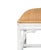 Worlds Away Matthew Izzo Home Asha Natural Rattan Bench With White Painted Base For Sale - Image 4 of 9