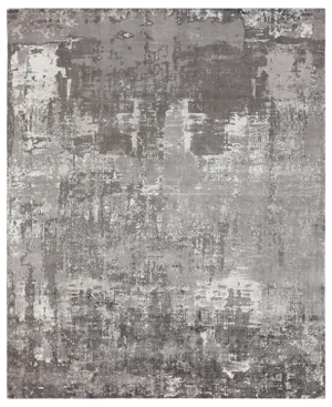 Bridgewater Hand loom Bamboo Silk Gray Ivory Multi Rug - 8'x10'