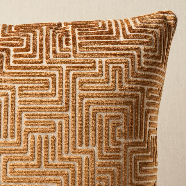 This pillow features Lisboa Velvet. This unique, labyrinthine pattern was inspired by Portuguese tilework. Its winding,...