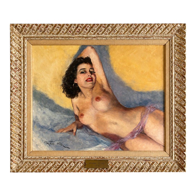 Fried Pal 1930's Nude Oil on Canvas - Madame Lupescu For Sale
