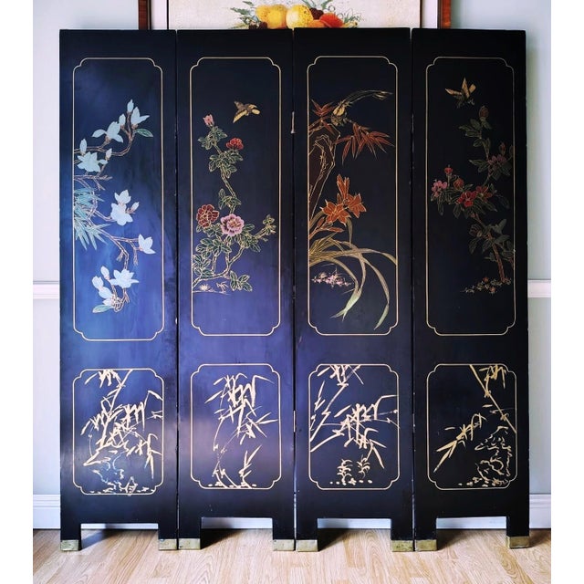 Early 20th Century Chinese Coromandel Soap Stone Screen For Sale - Image 11 of 18