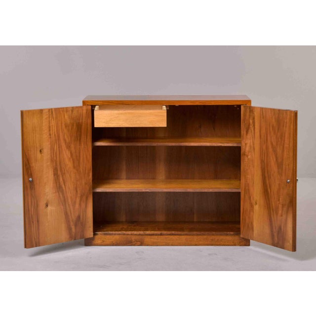 Art Deco French Art Deco Burl Walnut Cabinet With Shelf Display For Sale - Image 3 of 13
