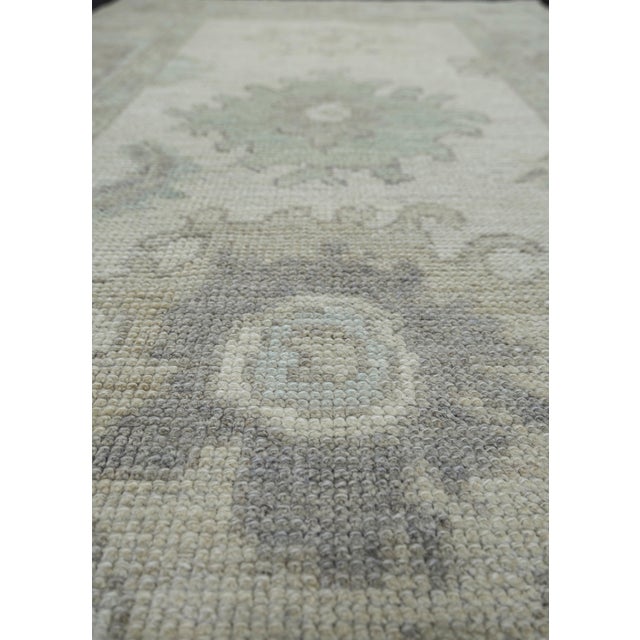 Textile Turkish Oushak Rug Sage, Soft Gray & Ivory Handwoven Rug 3' X 5' For Sale - Image 7 of 8