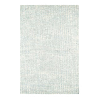 Dash & Albert by Annie Selke Crosshatch Sky Micro Hooked Wool Rug, 4' x 6' For Sale