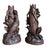 Brown Antique Walnut Black Forest Vase Holders with Pheasants, 1890s, Set of 2 For Sale - Image 8 of 10