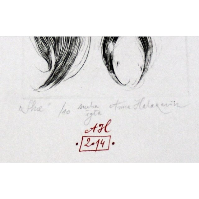 Dry point on paper, one of 10 ANNA HALAREWICZ (born in 1983) graduated from the School of Fine Arts in Wroclaw on the...