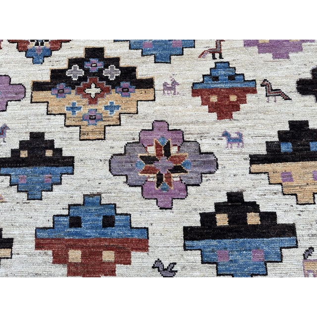 Ivory & Orchid Boho Tribal Rug 8x10 For Sale - Image 4 of 11