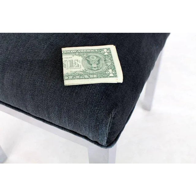 Mid-Century Modern Chrome and Mohair Upholstery Dining Side Chairs - Set of 4 For Sale - Image 3 of 10