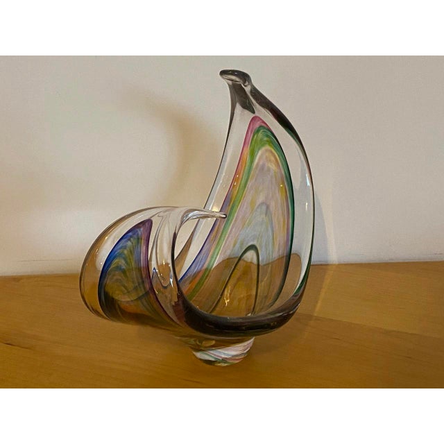 Poutini Basket Freeform by Hokitika Art Glass Studio, New Zealand For Sale - Image 9 of 11
